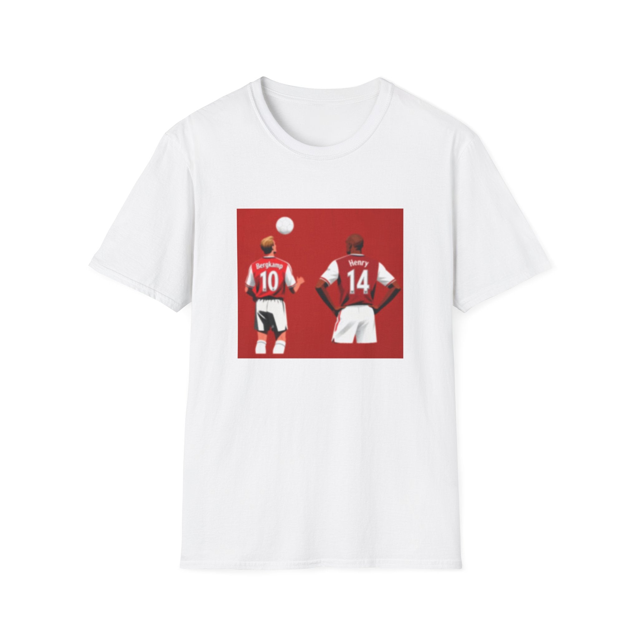 Dennis Bergkamp and Thierry Henry Arsenal Football Club Vintage Graphic Print tshirt