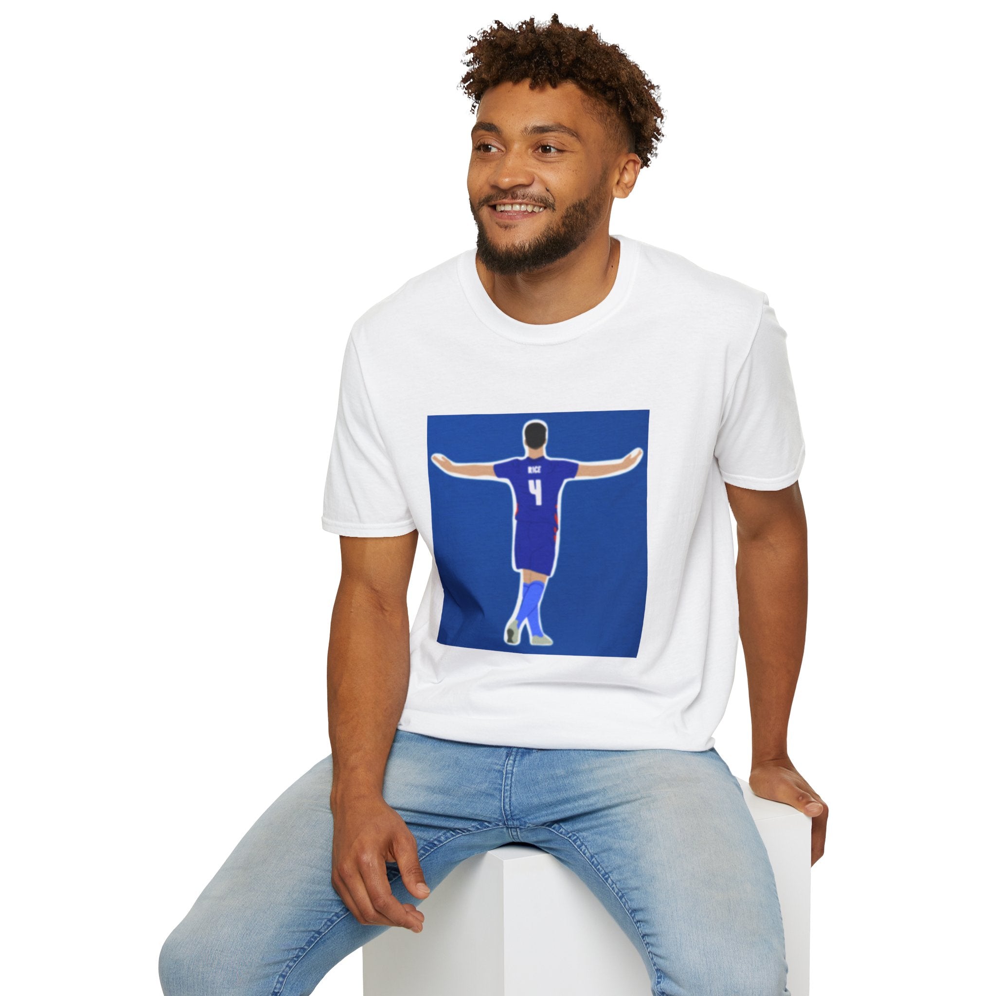 Declan Rice England Vintage Graphic Print Tshirt