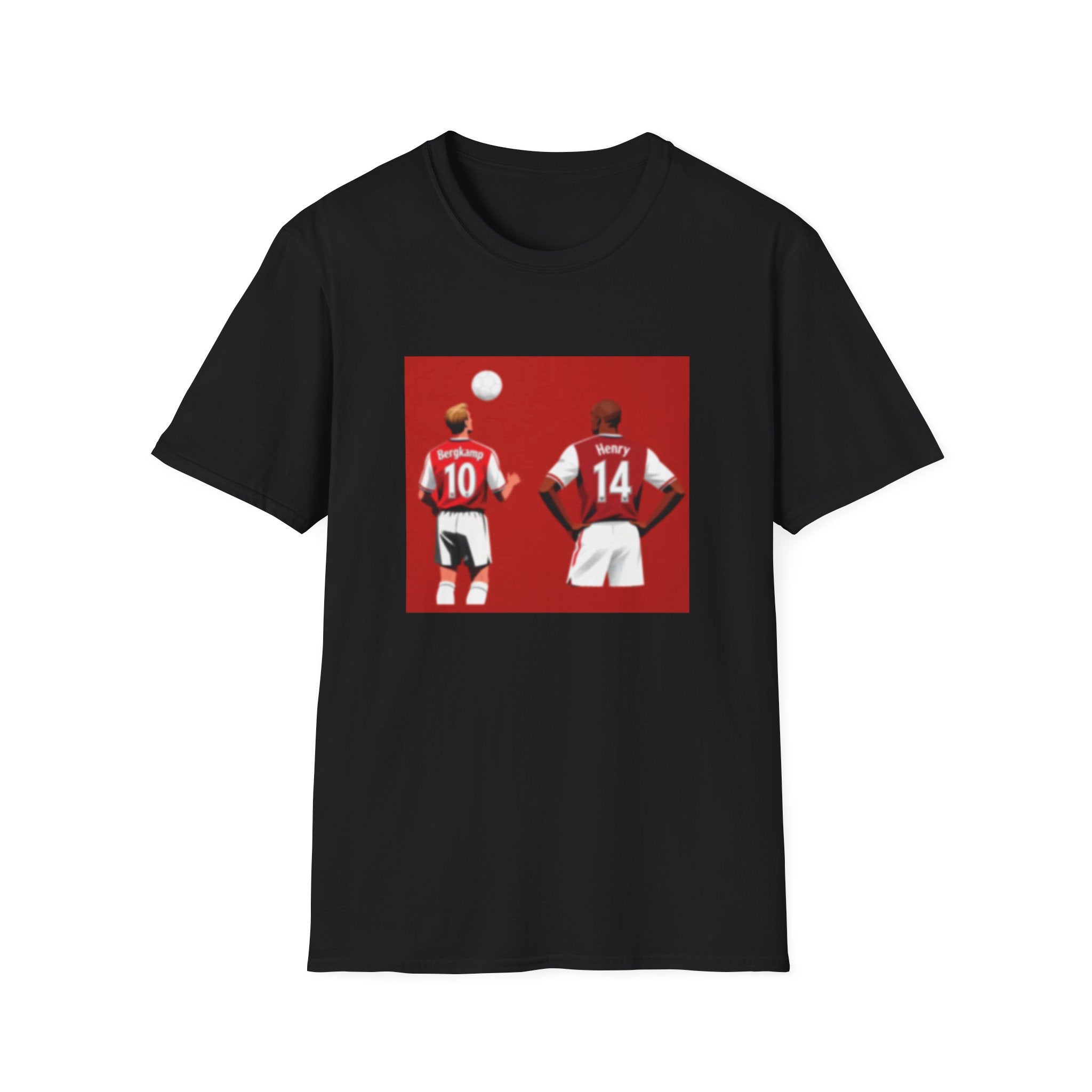 Dennis Bergkamp and Thierry Henry Arsenal Football Club Vintage Graphic Print tshirt