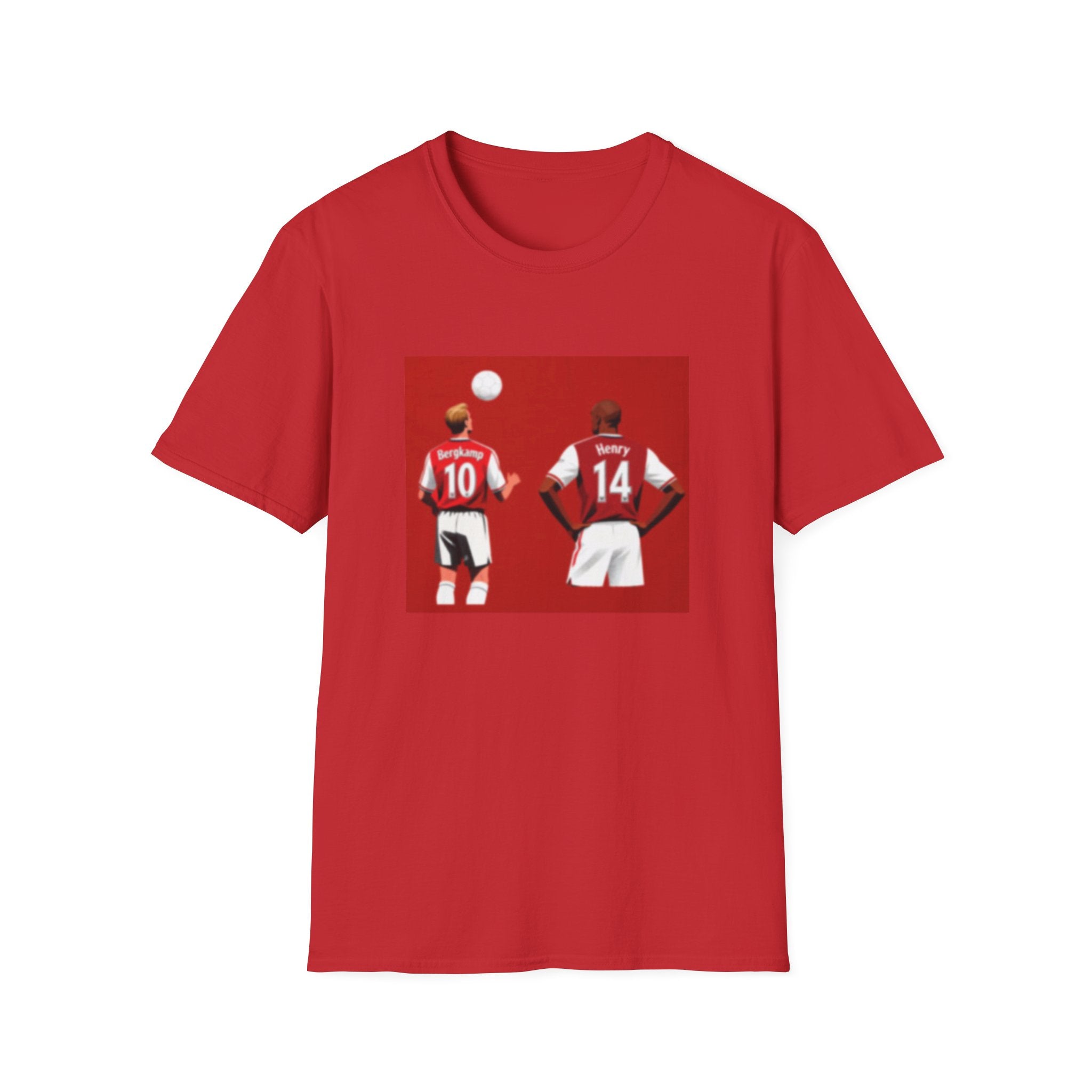 Dennis Bergkamp and Thierry Henry Arsenal Football Club Vintage Graphic Print tshirt